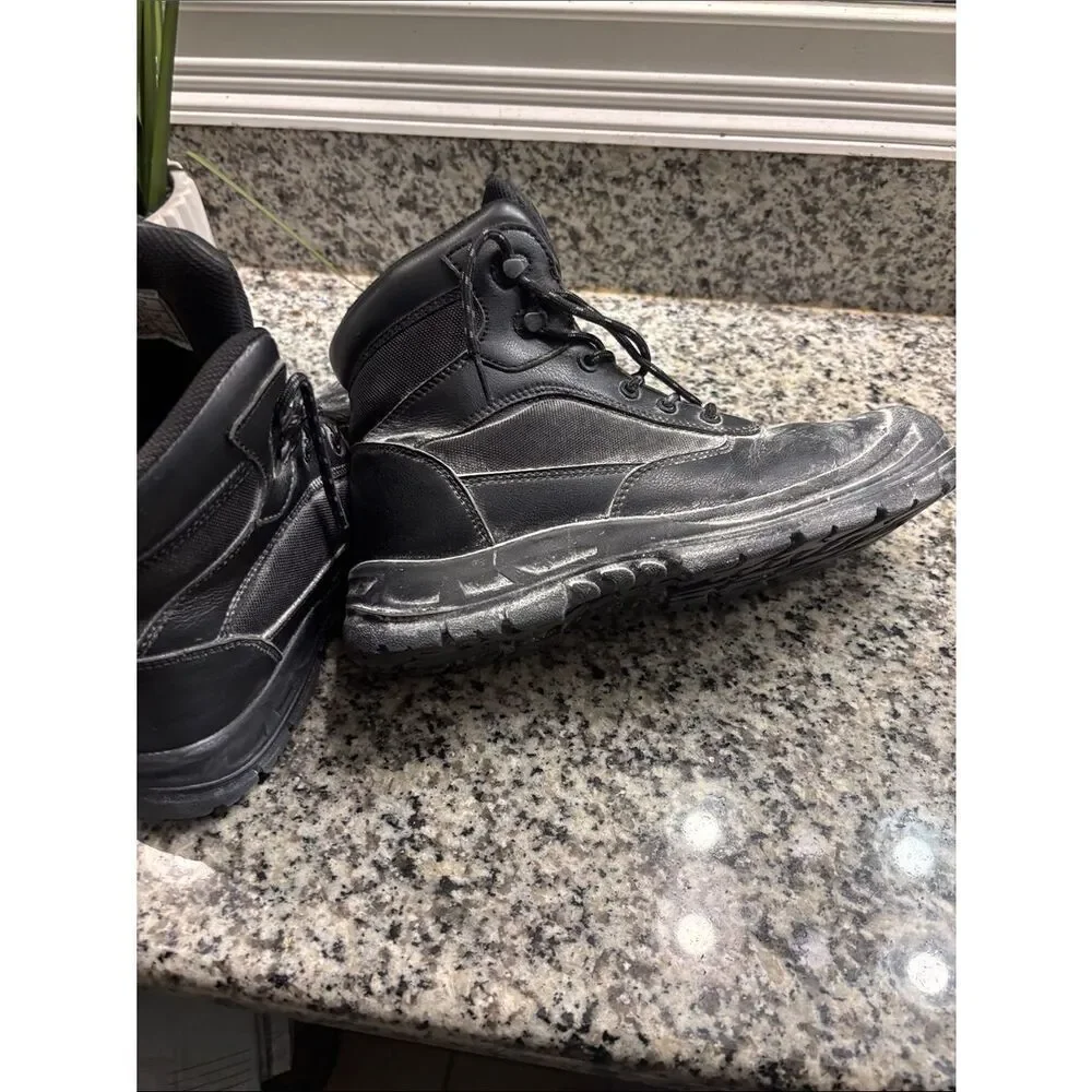 Black Men's Work Boots - Durable All-Weather Safety Boots